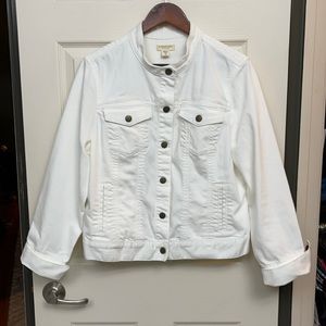 Coldwater Creek White Denim Jacket / Jean Jacket